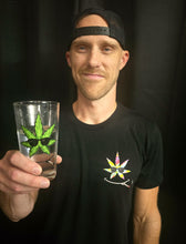 Load image into Gallery viewer, Tie-dye Cannabis Smile with Joint Short sleeve t-shirt
