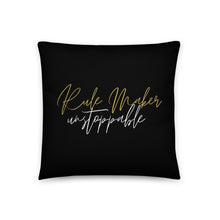 Load image into Gallery viewer, Rule Maker Unstoppable Black Pillow