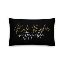 Load image into Gallery viewer, Rule Maker Unstoppable Black Pillow