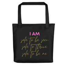 Load image into Gallery viewer, I am - Declarations black Tote bag