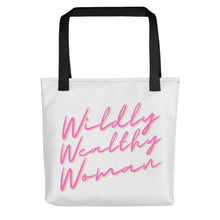 Load image into Gallery viewer, Wildly Wealthy Woman white Tote bag