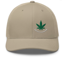 Load image into Gallery viewer, Cannabis Smile (white) Trucker Cap
