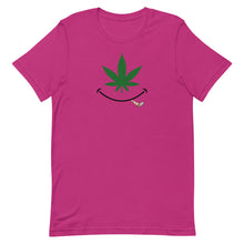 Load image into Gallery viewer, Cannabis smile w/ joint Short-Sleeve Unisex T-Shirt