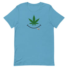Load image into Gallery viewer, Cannabis smile w/ joint Short-Sleeve Unisex T-Shirt