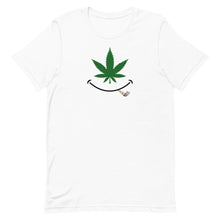 Load image into Gallery viewer, Cannabis smile w/ joint Short-Sleeve Unisex T-Shirt