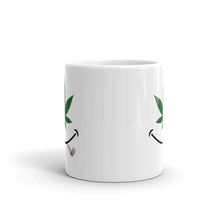 Load image into Gallery viewer, Cannabis smile w/ joint White glossy mug
