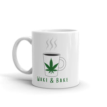 Load image into Gallery viewer, Wake & Bake White glossy mug