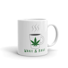 Load image into Gallery viewer, Wake & Bake White glossy mug
