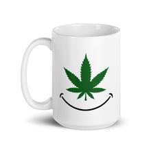 Load image into Gallery viewer, Cannabis smile White glossy mug