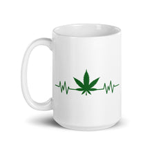 Load image into Gallery viewer, Cannabis pulse White glossy mug