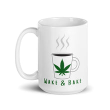 Load image into Gallery viewer, Wake & Bake White glossy mug