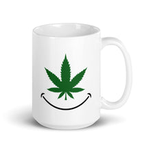 Load image into Gallery viewer, Cannabis smile White glossy mug