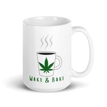 Load image into Gallery viewer, Wake & Bake White glossy mug