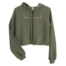 Load image into Gallery viewer, It's 420 somewhere in white text Crop Hoodie