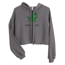 Load image into Gallery viewer, healThCare in black & green text Crop Hoodie