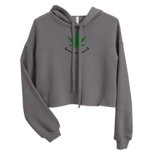Load image into Gallery viewer, Cannabis smile Crop Hoodie