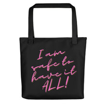 Load image into Gallery viewer, Wildly Wealthy Woman black Tote bag

