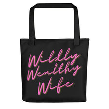 Load image into Gallery viewer, Wildly Wealthy Wife black Tote bag
