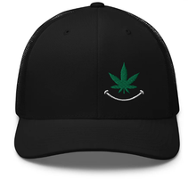 Load image into Gallery viewer, Cannabis Smile (white) Trucker Cap
