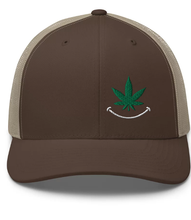 Load image into Gallery viewer, Cannabis Smile (white) Trucker Cap
