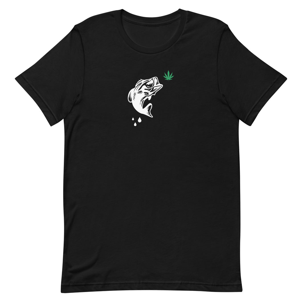 Bass Jumping @ Cannabis Leaf Unisex t-shirt