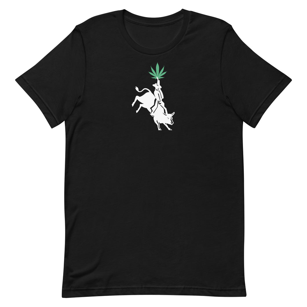 Cannabis Bull Riding- Unisex t-shirt