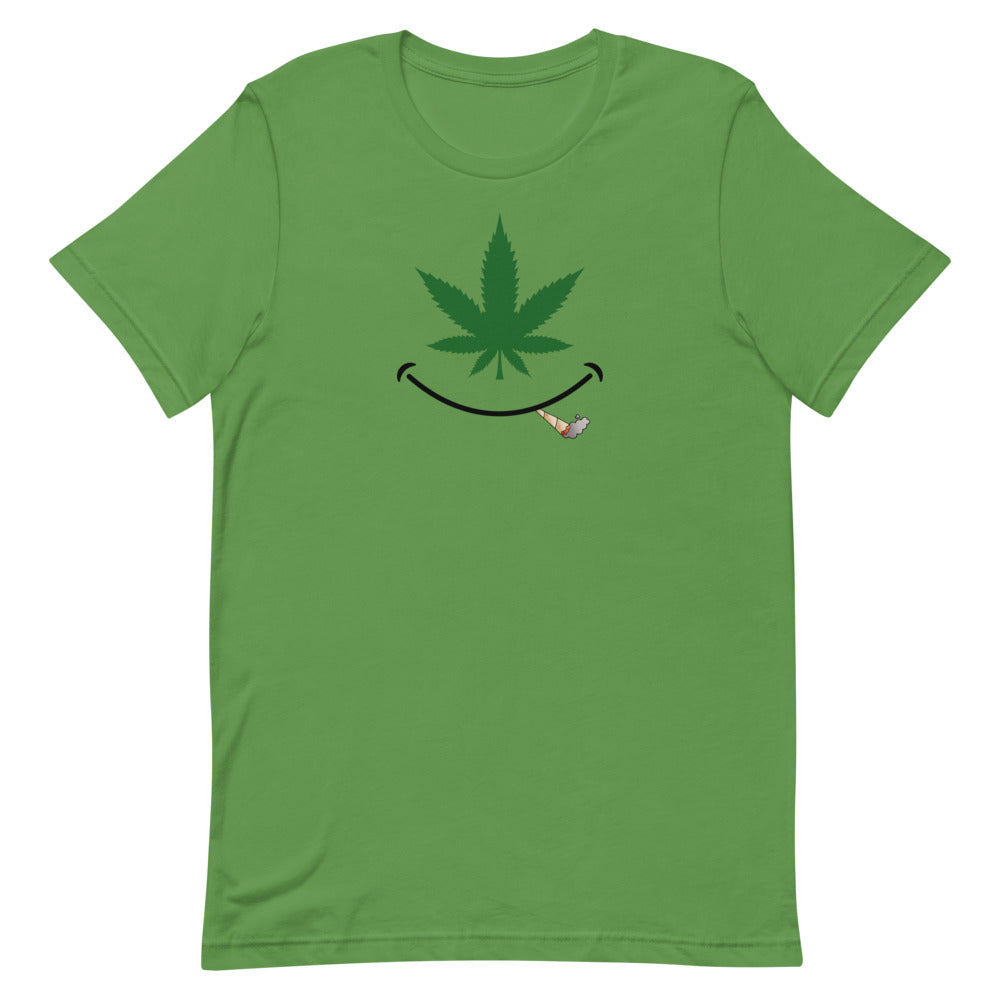 Cannabis smile w/ joint Short-Sleeve Unisex T-Shirt
