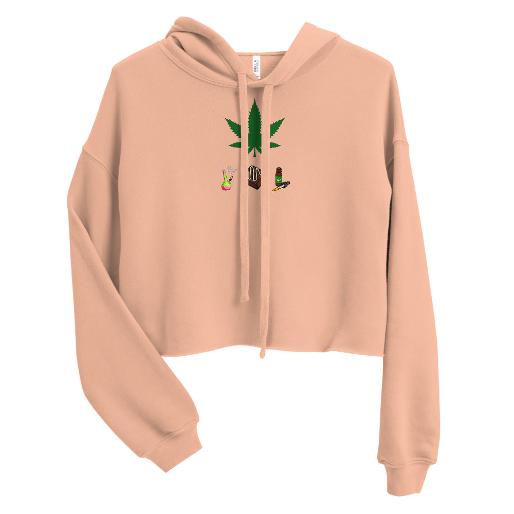 Cannabis options Crop Hoodie