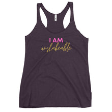 Load image into Gallery viewer, I am unshakeable Women&#39;s Racerback Tank
