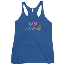 Load image into Gallery viewer, I am unshakeable Women&#39;s Racerback Tank
