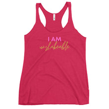 Load image into Gallery viewer, I am unshakeable Women&#39;s Racerback Tank
